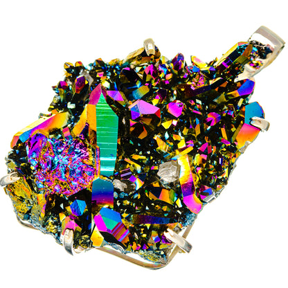 Titanium Sunshine Druzy Pendants handcrafted by Ana Silver Co - PD33008 - Photo 2