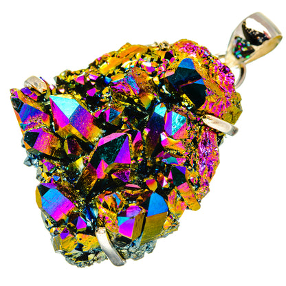 Titanium Sunshine Druzy Pendants handcrafted by Ana Silver Co - PD33009 - Photo 2