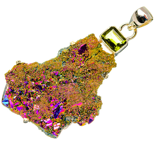 Titanium Sunshine Druzy Pendants handcrafted by Ana Silver Co - PD33010 - Photo 2