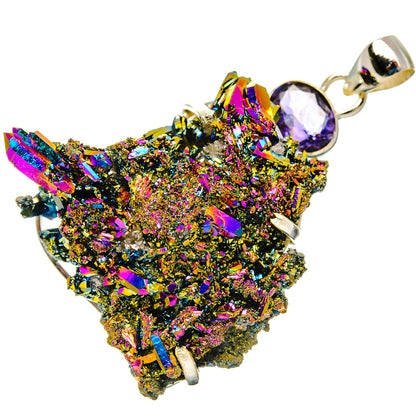 Titanium Sunshine Druzy Pendants handcrafted by Ana Silver Co - PD33011 - Photo 2
