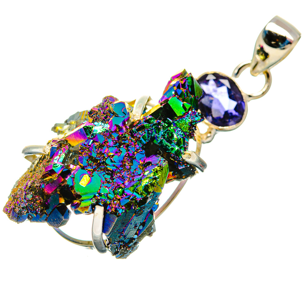 Titanium Sunshine Druzy Pendants handcrafted by Ana Silver Co - PD33015 - Photo 2