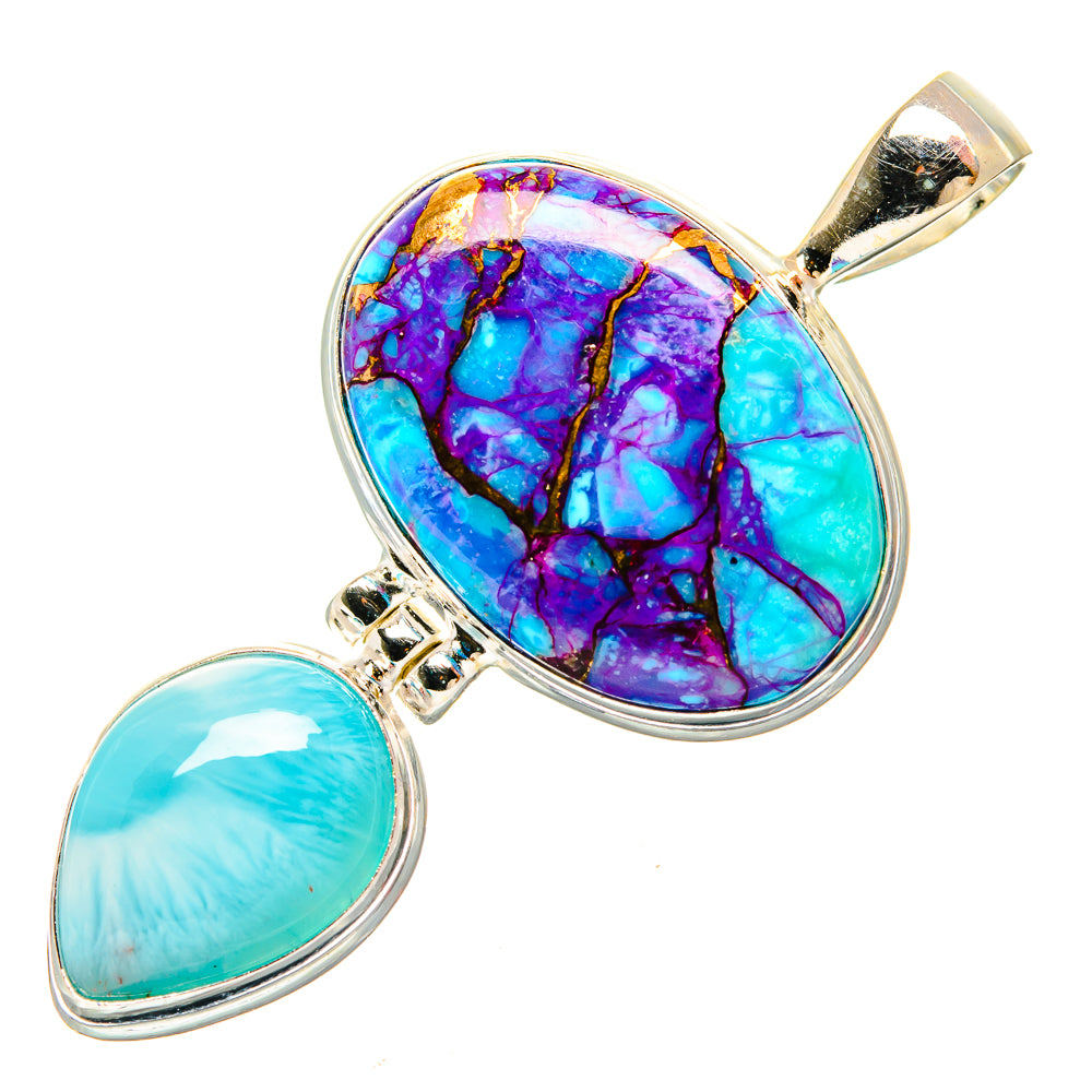 Purple Copper Composite Turquoise Pendants handcrafted by Ana Silver Co - PD33030 - Photo 2