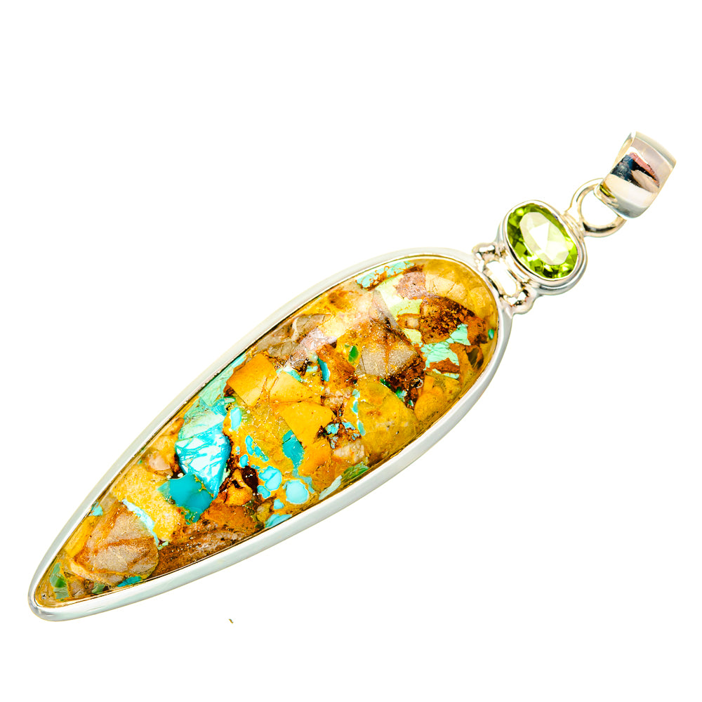 Blue Copper Composite Turquoise Pendants handcrafted by Ana Silver Co - PD33040 - Photo 2