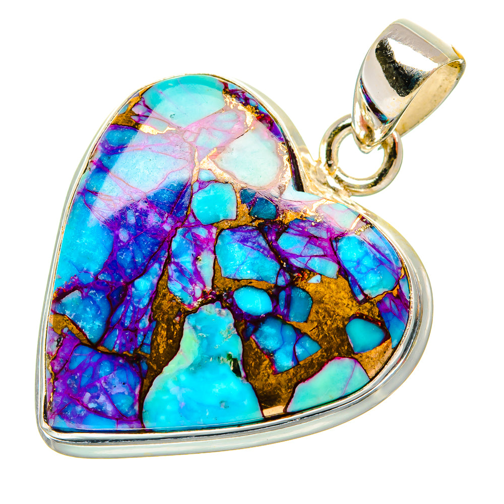 Purple Copper Composite Turquoise Pendants handcrafted by Ana Silver Co - PD33054 - Photo 2