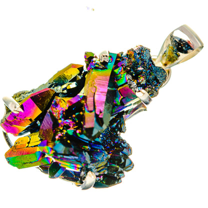 Titanium Sunshine Druzy Pendants handcrafted by Ana Silver Co - PD33060 - Photo 2