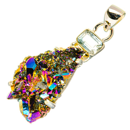 Titanium Sunshine Druzy Pendants handcrafted by Ana Silver Co - PD33064 - Photo 2