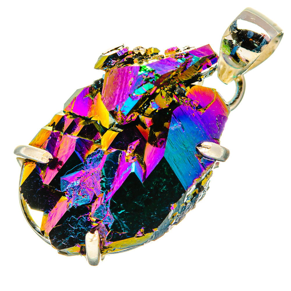 Titanium Sunshine Druzy Pendants handcrafted by Ana Silver Co - PD33065 - Photo 2