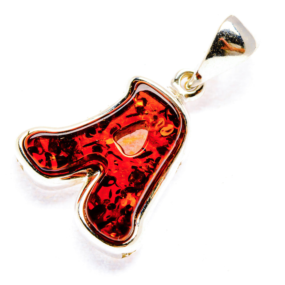 Baltic Amber Letter A Pendants handcrafted by Ana Silver Co - PD33088 - Photo 2