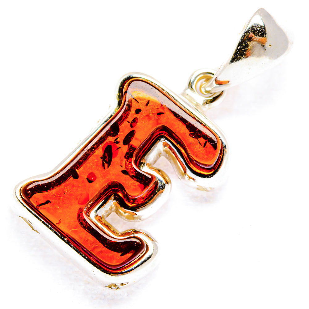 Baltic Amber Letter E Pendants handcrafted by Ana Silver Co - PD33092 - Photo 2