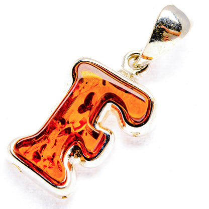 Baltic Amber Letter F Pendants handcrafted by Ana Silver Co - PD33093 - Photo 2