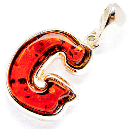Baltic Amber Letter G Pendants handcrafted by Ana Silver Co - PD33094 - Photo 2