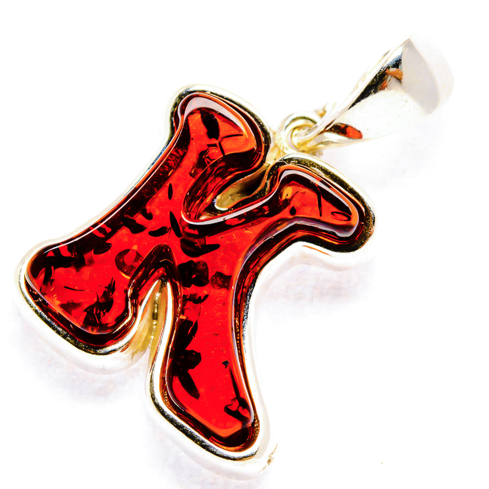Baltic Amber Letter K Pendants handcrafted by Ana Silver Co - PD33098 - Photo 2