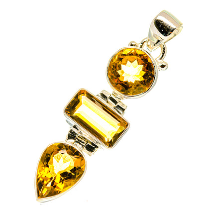 Mandarin Citrine Pendants handcrafted by Ana Silver Co - PD3310