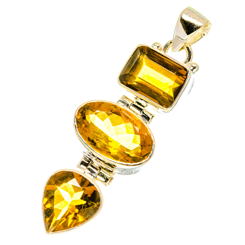 Mandarin Citrine Pendants handcrafted by Ana Silver Co - PD3311
