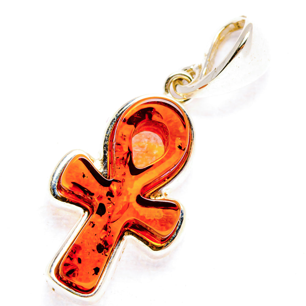 Baltic Amber Ankh Pendants handcrafted by Ana Silver Co - PD33113 - Photo 2
