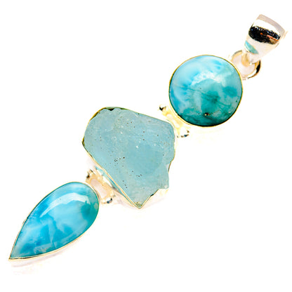 Aquamarine Pendants handcrafted by Ana Silver Co - PD33116 - Photo 2