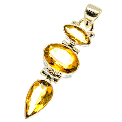 Mandarin Citrine Pendants handcrafted by Ana Silver Co - PD3312