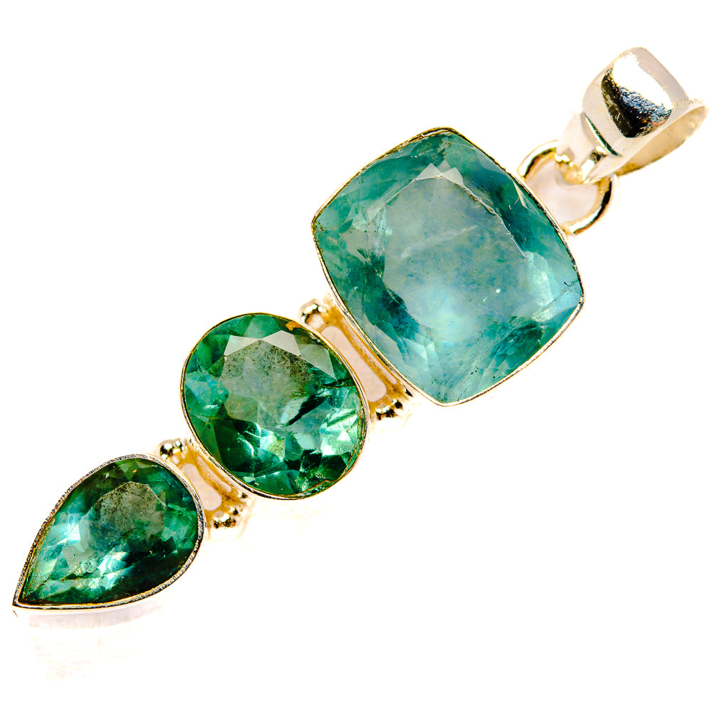 Green Fluorite Pendants handcrafted by Ana Silver Co - PD33122 - Photo 2
