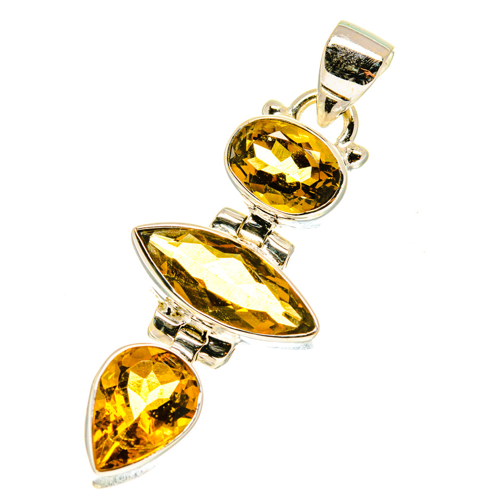 Mandarin Citrine Pendants handcrafted by Ana Silver Co - PD3313