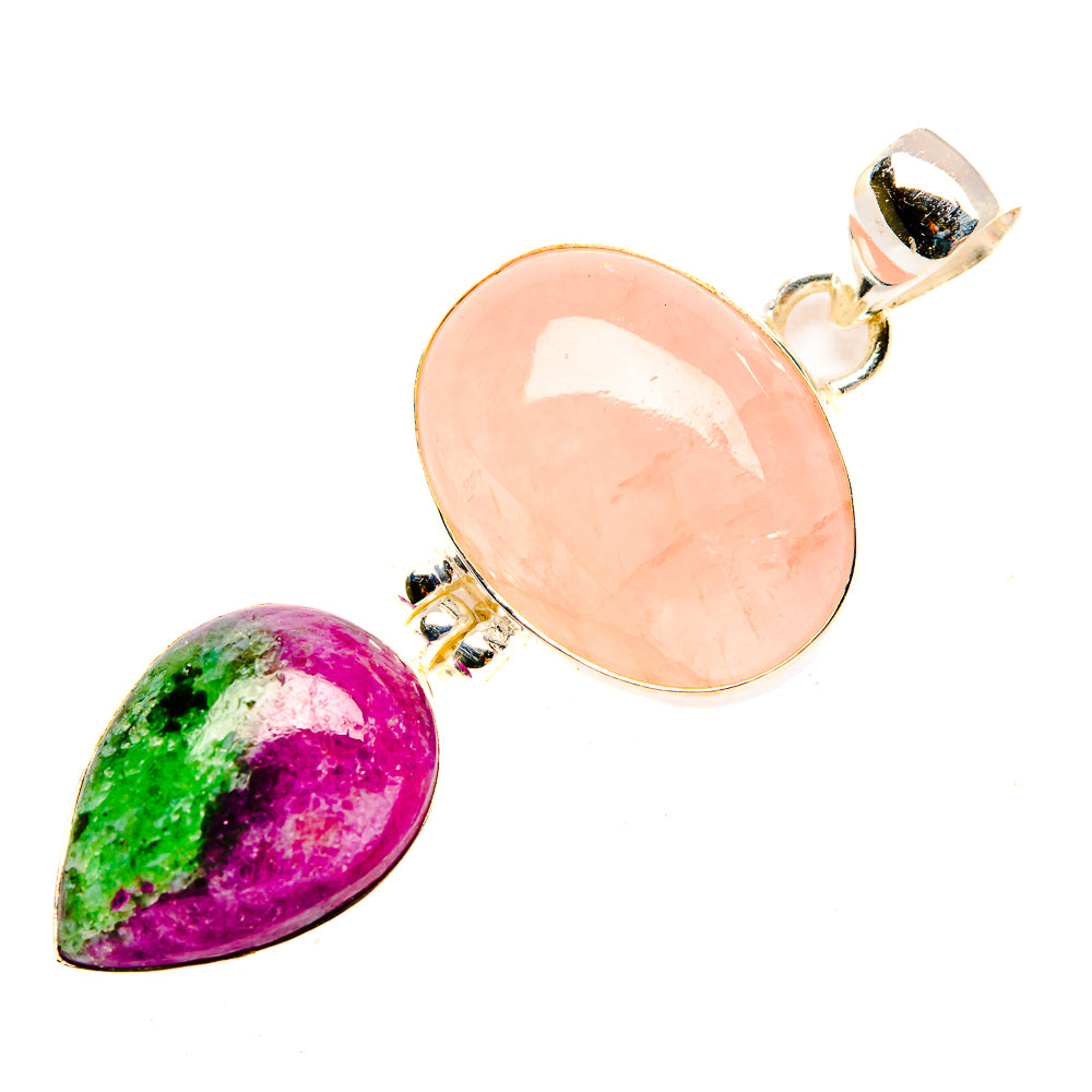 Rose Quartz Pendants handcrafted by Ana Silver Co - PD33133 - Photo 2