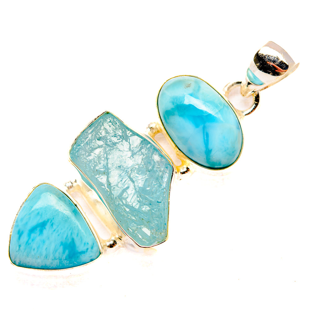 Aquamarine Pendants handcrafted by Ana Silver Co - PD33138 - Photo 2