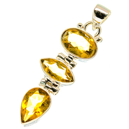 Mandarin Citrine Pendants handcrafted by Ana Silver Co - PD3314