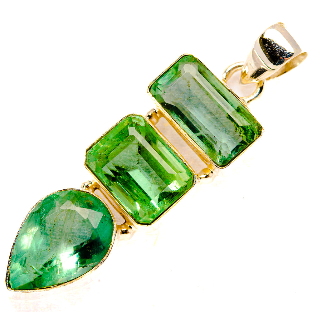 Green Fluorite Pendants handcrafted by Ana Silver Co - PD33144 - Photo 2