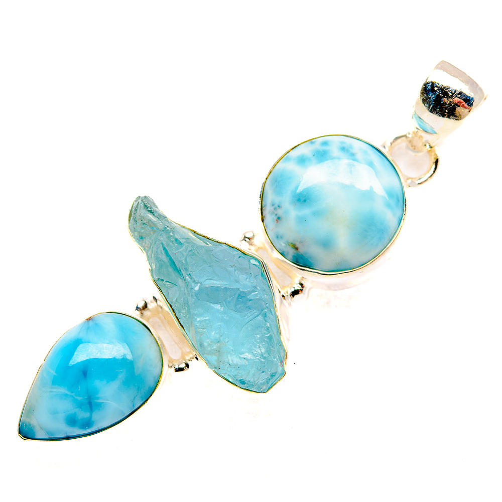 Aquamarine Pendants handcrafted by Ana Silver Co - PD33151 - Photo 2