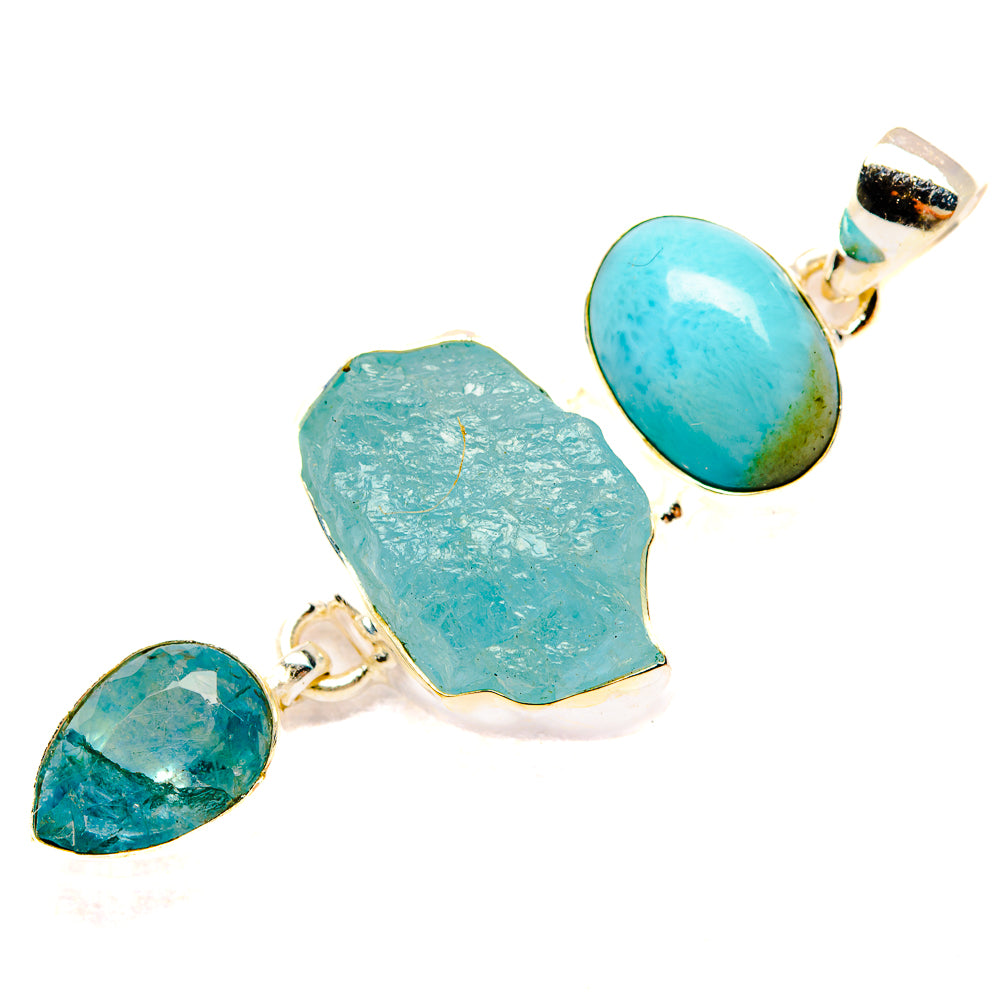 Aquamarine Pendants handcrafted by Ana Silver Co - PD33154 - Photo 2
