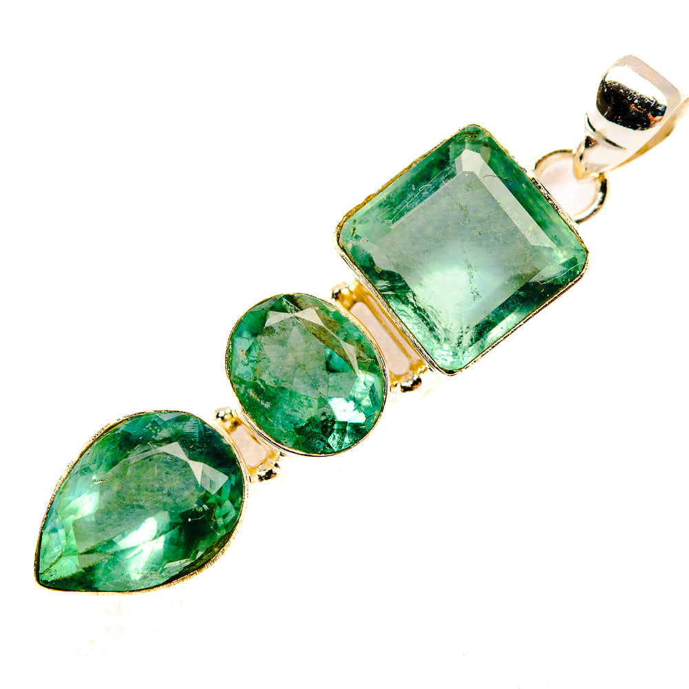 Green Fluorite Pendants handcrafted by Ana Silver Co - PD33158 - Photo 2