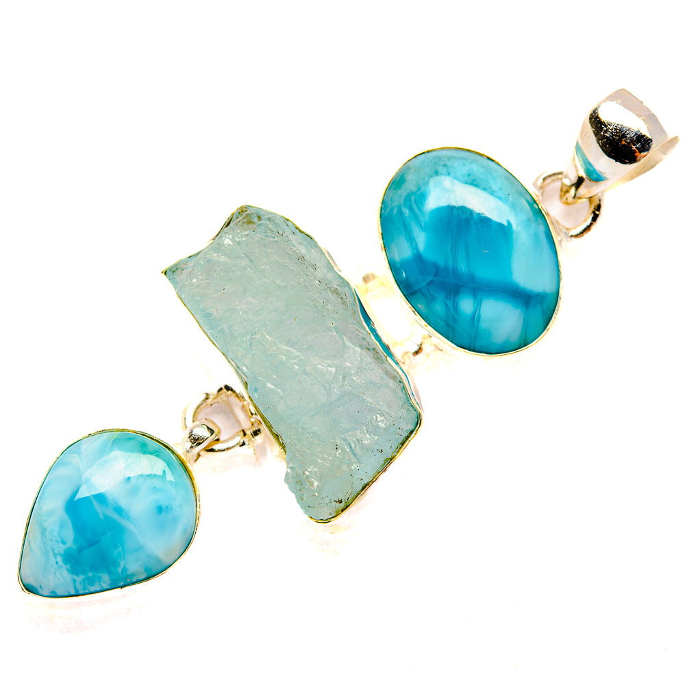 Aquamarine Pendants handcrafted by Ana Silver Co - PD33170 - Photo 2