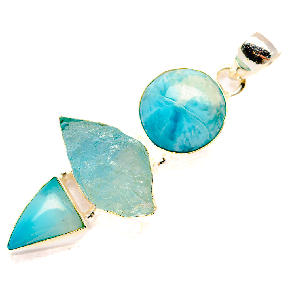 Aquamarine Pendants handcrafted by Ana Silver Co - PD33175 - Photo 2