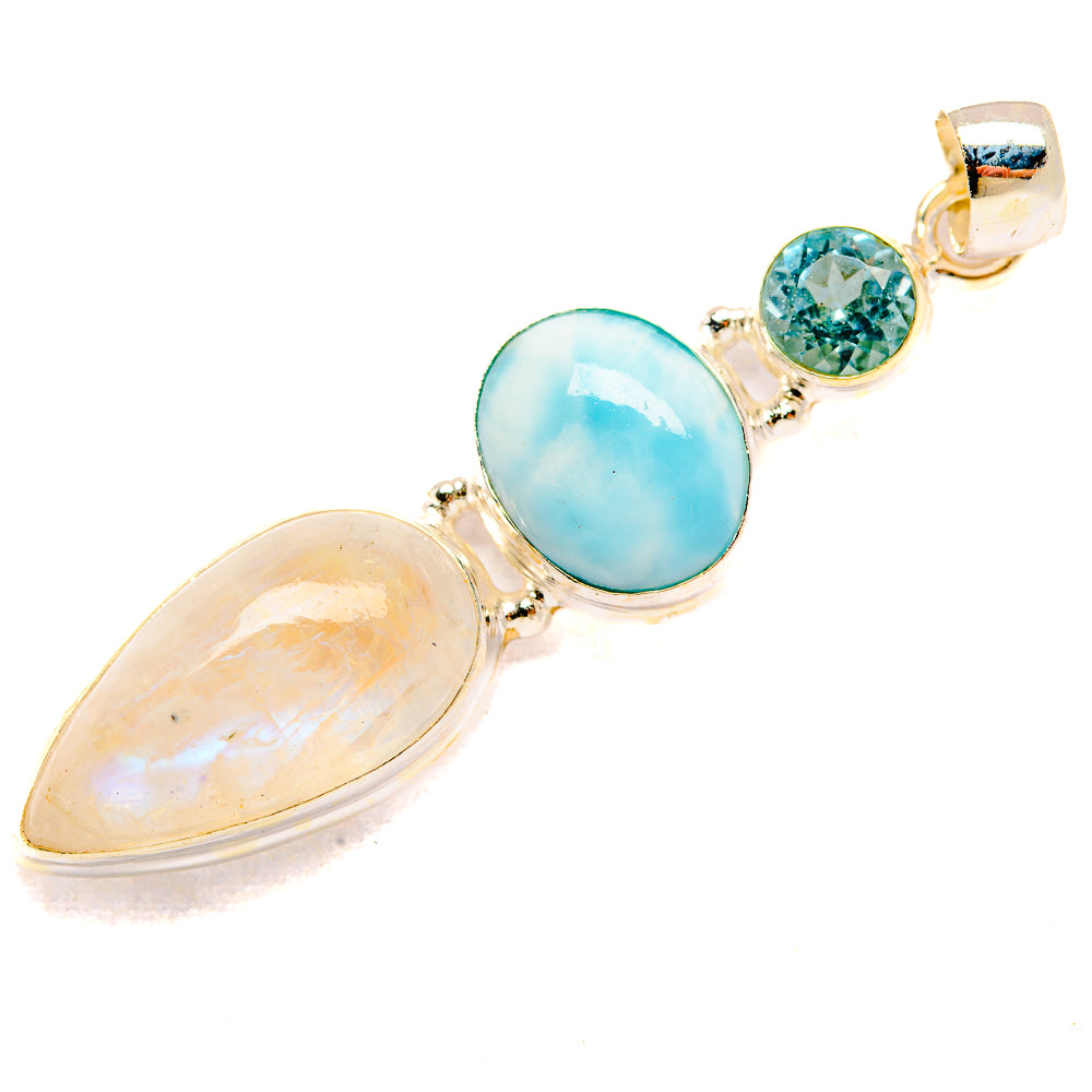 Rainbow Moonstone Pendants handcrafted by Ana Silver Co - PD33176 - Photo 2