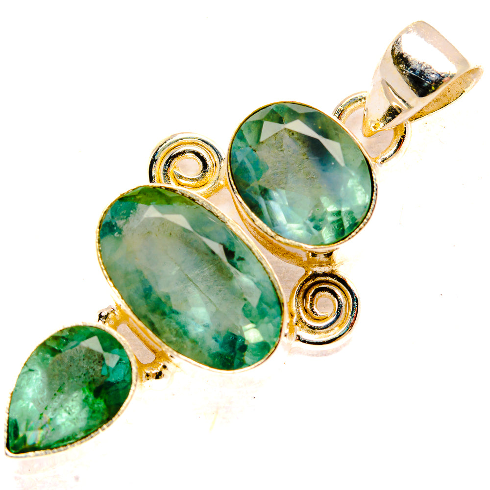 Green Fluorite Pendants handcrafted by Ana Silver Co - PD33190 - Photo 2