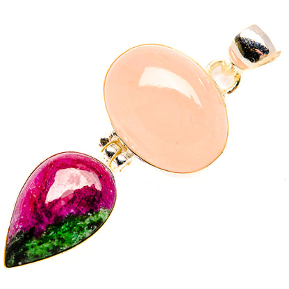 Rose Quartz Pendants handcrafted by Ana Silver Co - PD33193 - Photo 2