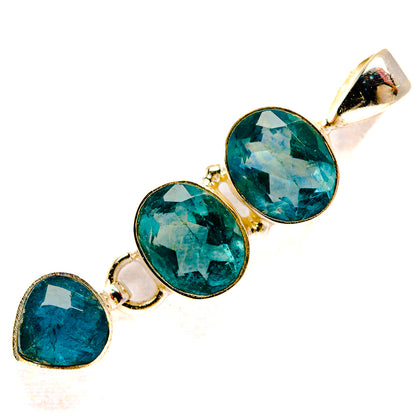 Blue Fluorite Pendants handcrafted by Ana Silver Co - PD33194 - Photo 2