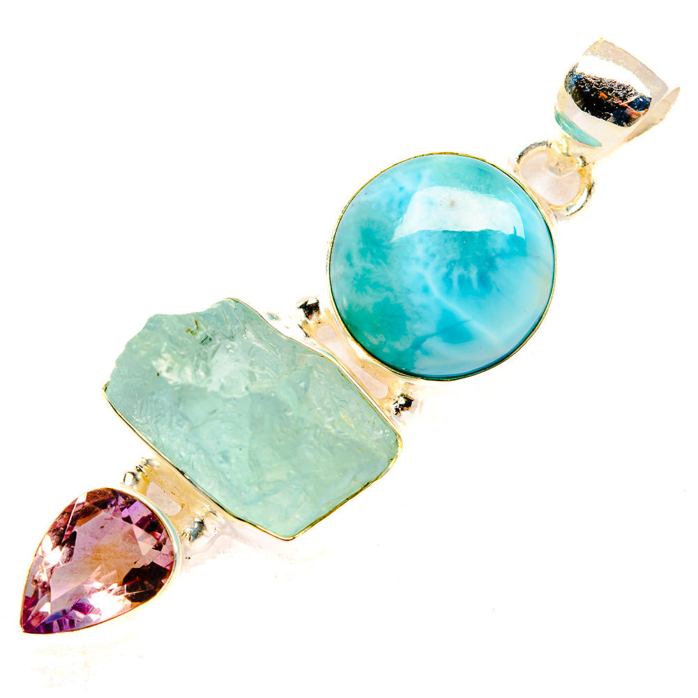 Aquamarine Pendants handcrafted by Ana Silver Co - PD33199 - Photo 2