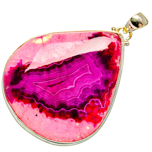 Pink Agate Window Druzy Pendants handcrafted by Ana Silver Co - PD33237 - Photo 2