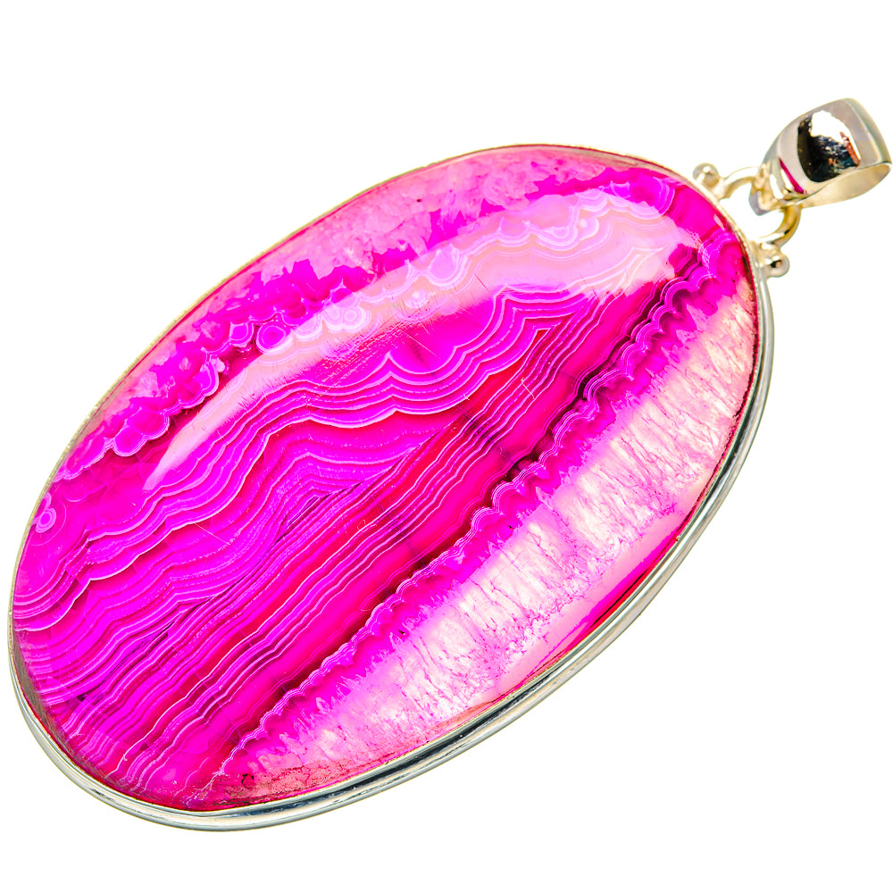 Pink Agate Window Druzy Pendants handcrafted by Ana Silver Co - PD33238 - Photo 2