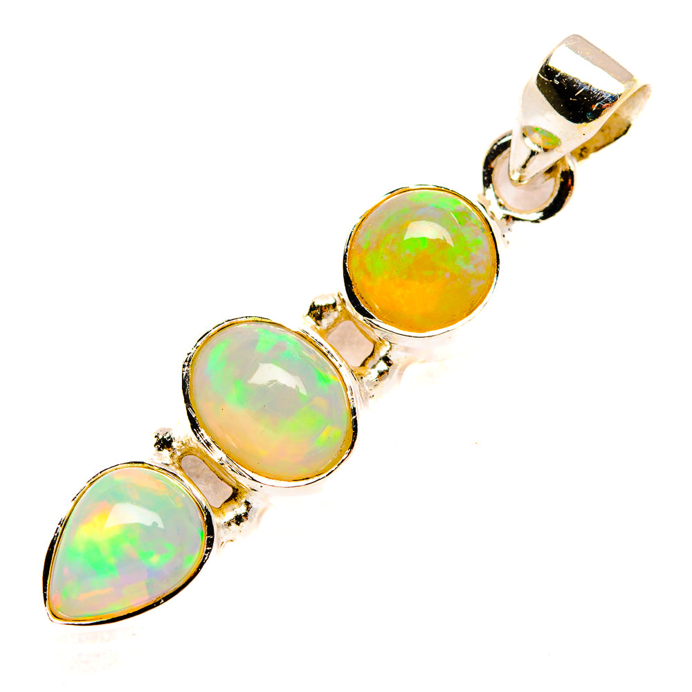 Ethiopian Opal Pendants handcrafted by Ana Silver Co - PD33279 - Photo 2