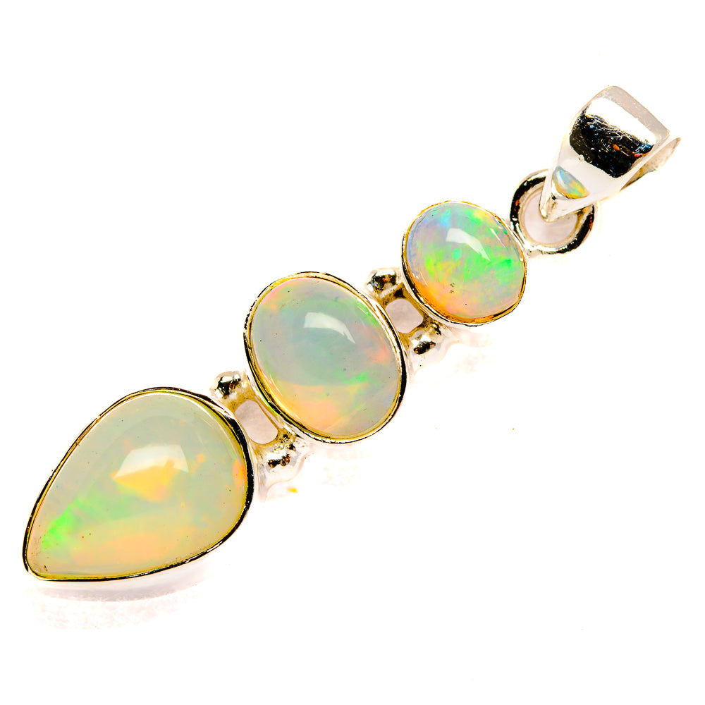 Ethiopian Opal Pendants handcrafted by Ana Silver Co - PD33280 - Photo 2