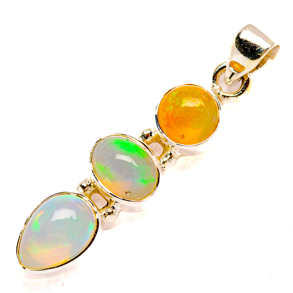 Ethiopian Opal Pendants handcrafted by Ana Silver Co - PD33290 - Photo 2