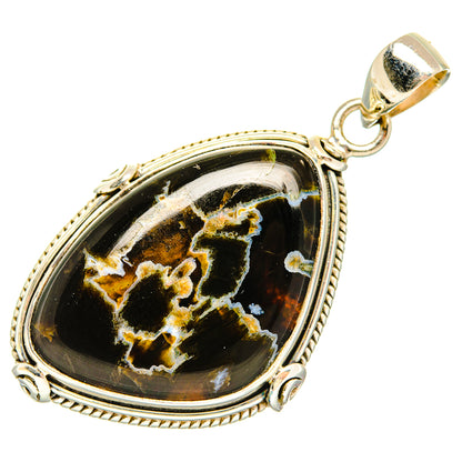 Septarian Nodule Pendants handcrafted by Ana Silver Co - PD33314 - Photo 2