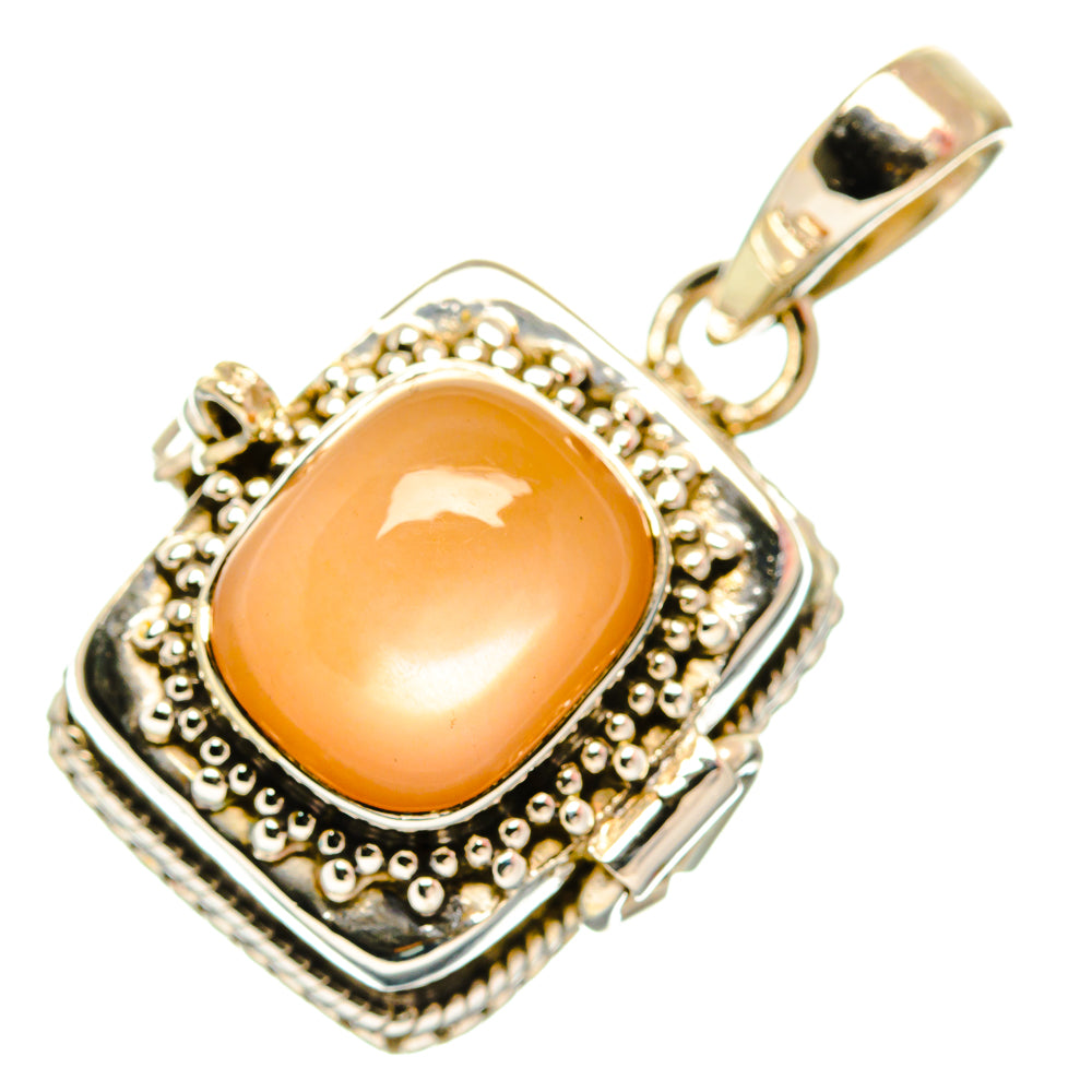 Peach Moonstone Pendants handcrafted by Ana Silver Co - PD33344 - Photo 2