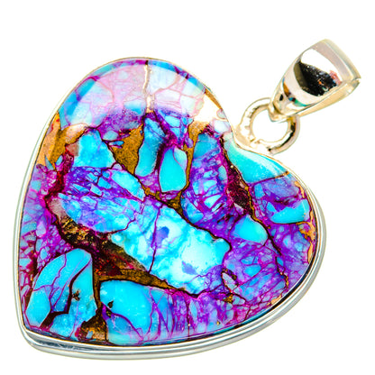 Purple Copper Composite Turquoise Pendants handcrafted by Ana Silver Co - PD33364 - Photo 2