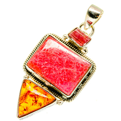 Rhodonite Pendants handcrafted by Ana Silver Co - PD3337