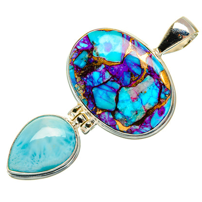 Purple Copper Composite Turquoise Pendants handcrafted by Ana Silver Co - PD33382 - Photo 2
