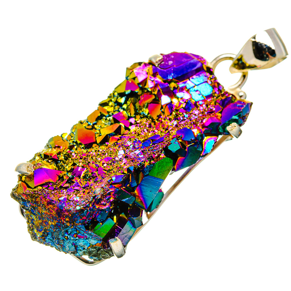 Titanium Sunshine Druzy Pendants handcrafted by Ana Silver Co - PD33386 - Photo 2