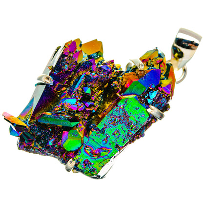 Titanium Sunshine Druzy Pendants handcrafted by Ana Silver Co - PD33388 - Photo 2