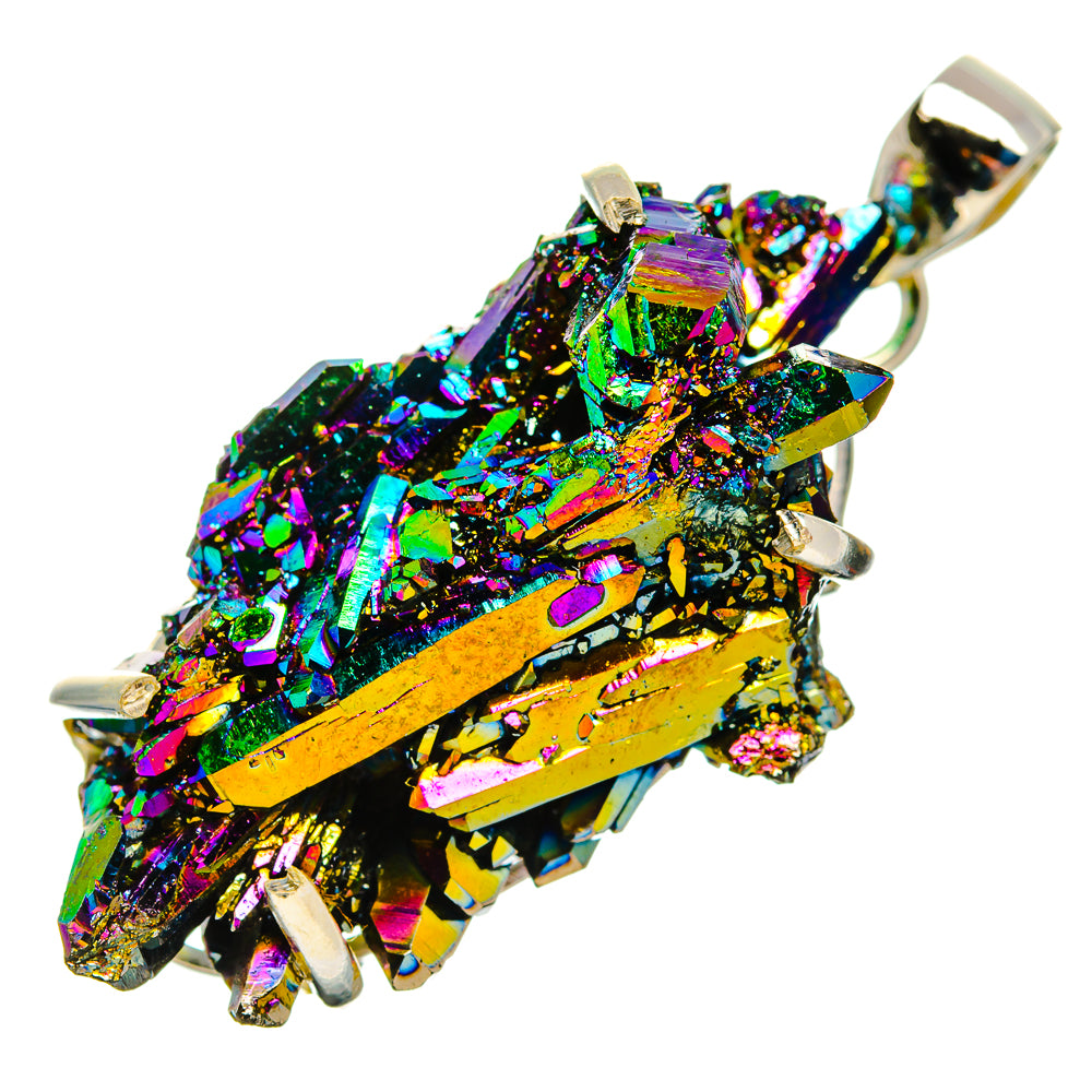 Titanium Sunshine Druzy Pendants handcrafted by Ana Silver Co - PD33389 - Photo 2
